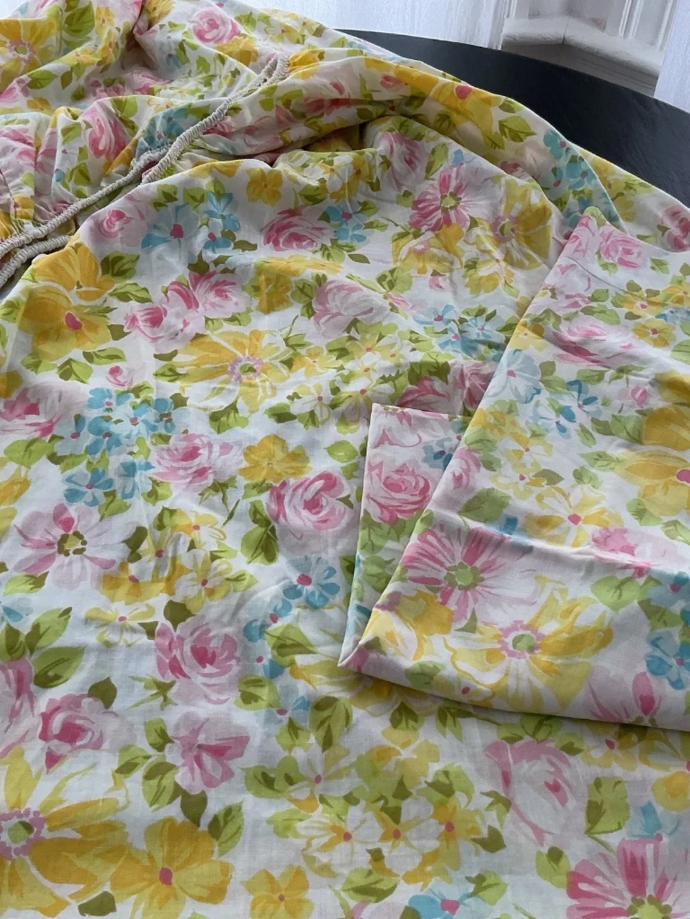 Vintage Fitted Sheet and Pillow Case